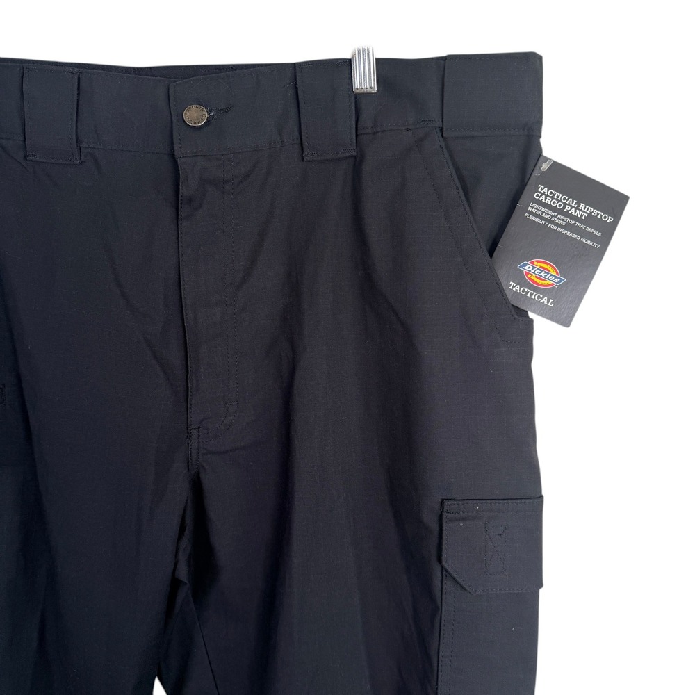 Dickies Tactical Ripstop Cargo Pants Mens‎ 42x31 Black Water Repellent Canvas